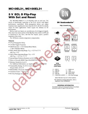 MC100EL31DT datasheet  